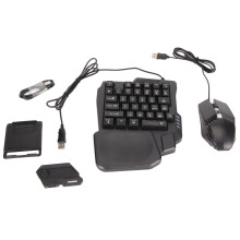 Mobile Game Converter RGB Gradient One Handed Keyboard Gaming Keyboard Converter Ergonomic Design Three Colors Backlight Mini Portable Crisp Buttons