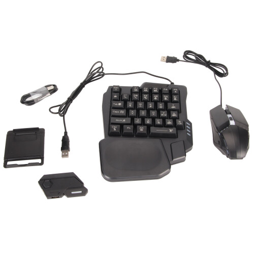 Half Hand Gaming KB & Mouse Combo Wired Wireless for Android IOS 10.0‑13.3 2