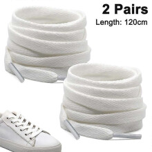 (As show, One size) 2 Pair Flat Shoe laces for Athletic Running Sneakers