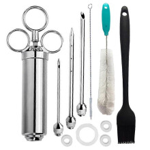 (As show, One size) Professional Meat Flavor Injector Syringe Kit - Enhance Your Cooking Skills