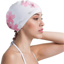 (As show, One size) Adult Swim Cap, Silicone Swimming Caps Stretchable Bathing Cap Comcompatible withtable Swi