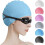 (As show, One size) Tripsky Silicone Swim Cap,Comcompatible withtable Bathing Cap Ideal compatible with Curly 1