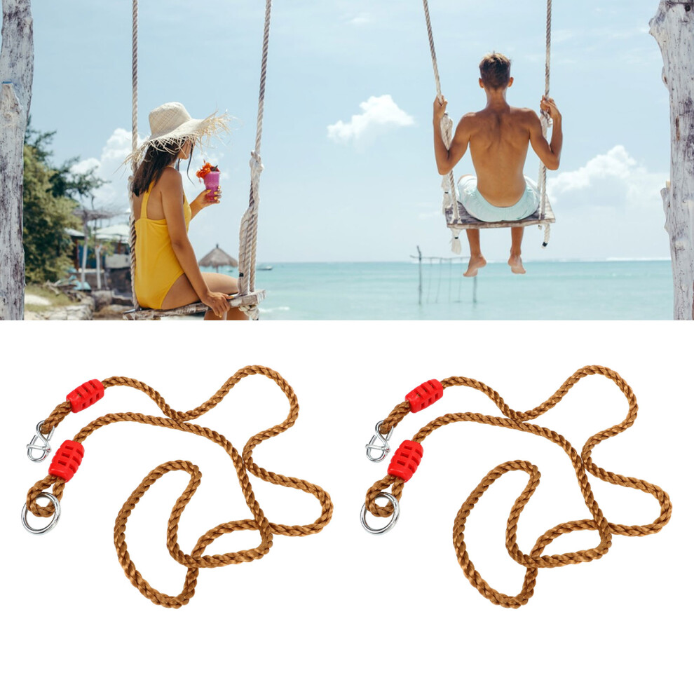2Pcs Heavy Duty Nylon Swing Rope Set, Tear-Resistant, Easy Install 9301369417524