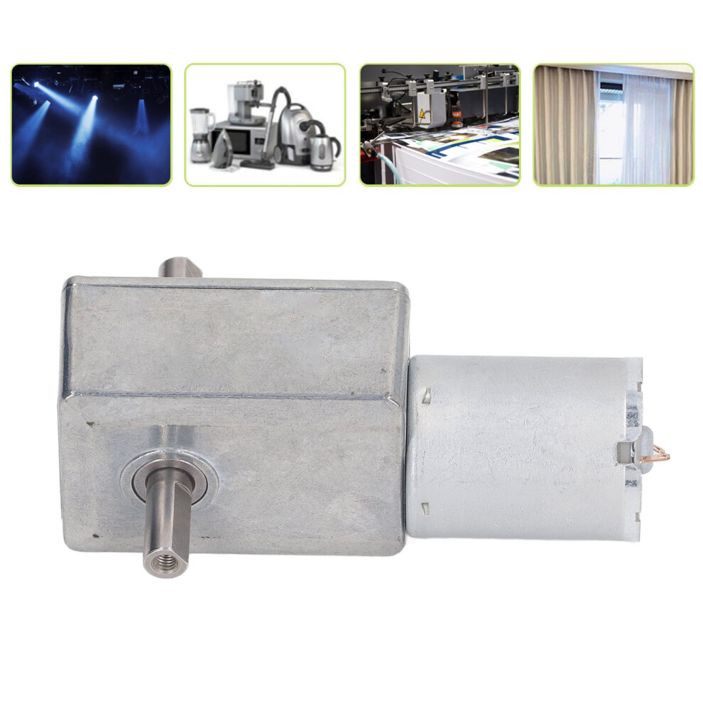 Worm Gear Motor 25Kg.cm Low Speed 12V 66Rpm Dual Shaft Self Locking Reversible 5021376215404