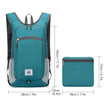 Sac à dos de voyage compact de 30 L en tissu ripstop avec poches latérales en mesh