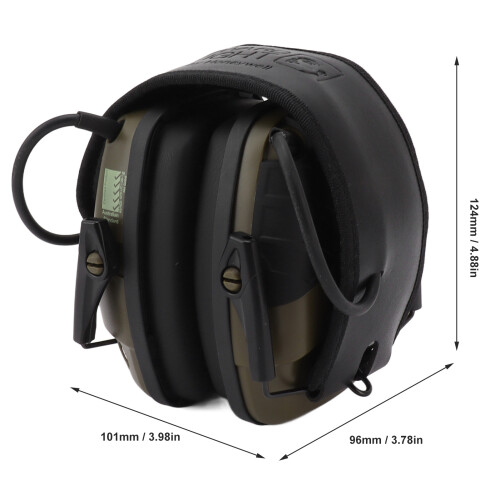 Casque antibruit électronique avec annulation du bruit, pliable, réglable, vert 1