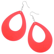 1Pair Neons Earrings Women Plastic Earrings Red Green-Red