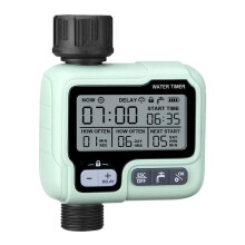 IPX5 Waterproof Programmable Water Timer, Big LCD Screen Display with Rain Delay & Manual Mode for Garden, Yard, Lawn