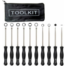 Set scule de reglare pentru motor 2 timpi, scule de reglare a carburatorului cu mâner ergonomic, șuruburi de reglare canelate din oțel inoxidabil