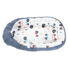 Baby Lounger Cover, 50x85cm, Cotton, Blue Tractor Design