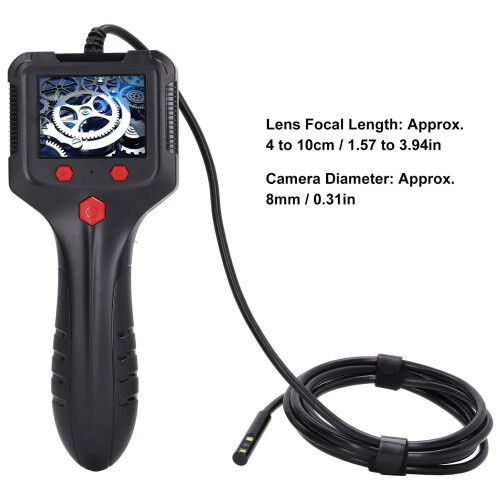 2.4in Industrial Endoscope 8mm Waterproof Camera with Light 2m 1