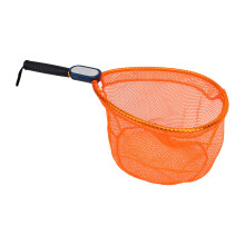 Filet de pêche à la mouche avec filet d'atterrissage, capacité de 15-30 kg, 28x19 cm, métal et nylon