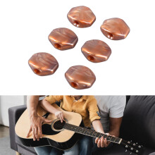 Set di 6 coperture in plastica per accordatore per chitarra, coperture di ricambio marroni