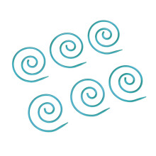 6 Stück Metall-Spiralkabelstricknadeln, 4x3,6 cm, Blau, Haushaltgebrauch