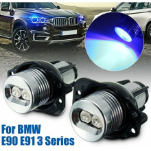 Angel Eye-pærer, kraftige LED-pærer for forbedret sikt, aluminiumssokkel og 7000K xenonhvitt lys, erstatning for markeringslys for BMW E90E91, Super