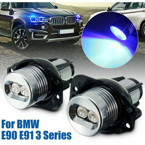 Φώτα LED Xenon Blue Angel Eyes, εξαιρετικά υψηλές ψύκτρες, αποτελεσματική απαγωγή 1