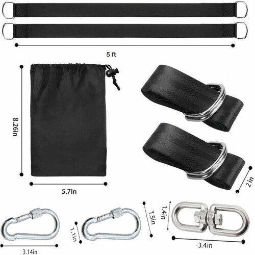 SGS Certified Tree Swing Straps, Adjustable Hammock Straps, Designed for Multiple Uses, Protects and Preserves Trees, Easy to Install Without Tools, 2