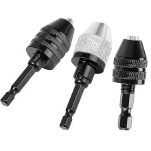 Szybkozmienny adapter do bitów z chwytem sześciokątnym, adapter do wkrętarek bezkluczykowych zapewniający precyzyjny chwyt trójszczękowy,
