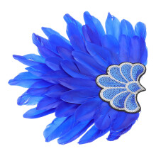 5Stk Blaue Feder Haarband Vintage Kopfschmuck Karneval Party Damen