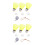 2Stk Trainingsgerät Badminton Elastisch Solo Reboundball Gelb 5