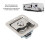 304 Stainless Steel Toolbox Handle Latch with 2 Keys, 82x82mm 4