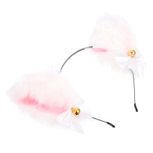 2 pluchen kattenoren hoofdband cartoon feestartikelen gouden bel