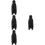4St Plastic Zwarte Wilde Dierfiguren Realistisch Model Voor 9