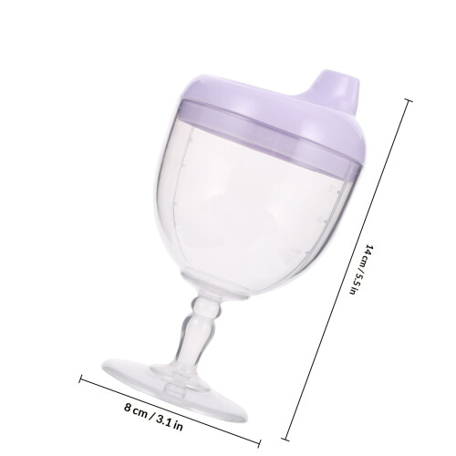 Kinderglas PP Milchbecher Lila Mit Auslaufsicherer Form 1