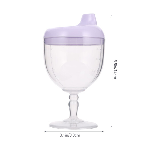 Kinderglas PP Milchbecher Lila Mit Auslaufsicherer Form 2