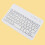 Wireless 7 Inch Bluetooth Mini Keyboard, Ultra Thin, White, 180G 8