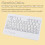 Wireless 7 Inch Bluetooth Mini Keyboard, Ultra Thin, White, 180G 4