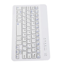Wireless 7 Inch Bluetooth Mini Keyboard, Ultra Thin, White, 180G