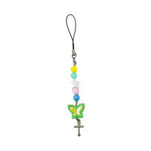Y2K acryl vlinder telefoon ketting hanger sleutelhanger-Groente