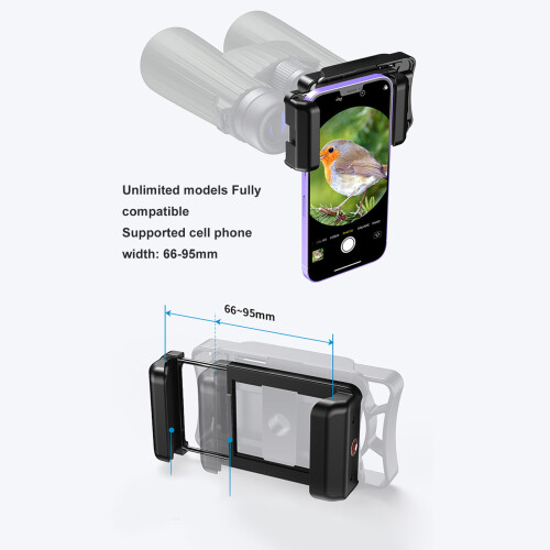 Universal Phone Adapter for Telescope & Microscope, 23-50mm Diameter 2