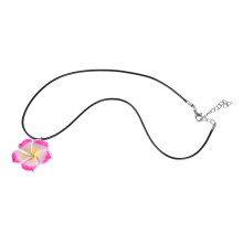 Roze driedimensionale bloemketting zomer vijf-Zwart