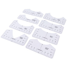 8 pezzi di guida per magliette in PVC, strumenti di allineamento precisi per la pressa termica e l'abbigliamento