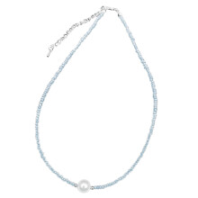 Multicolor Rice Bead Necklace Stylish Handcrafted-Blue