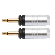 Prise de réparation mono plaquée or 3,5 mm pour casque - trou de queue de 5 mm
