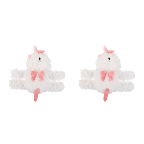 2Stk Einhorn Schnapp Armband Stoff Party 2