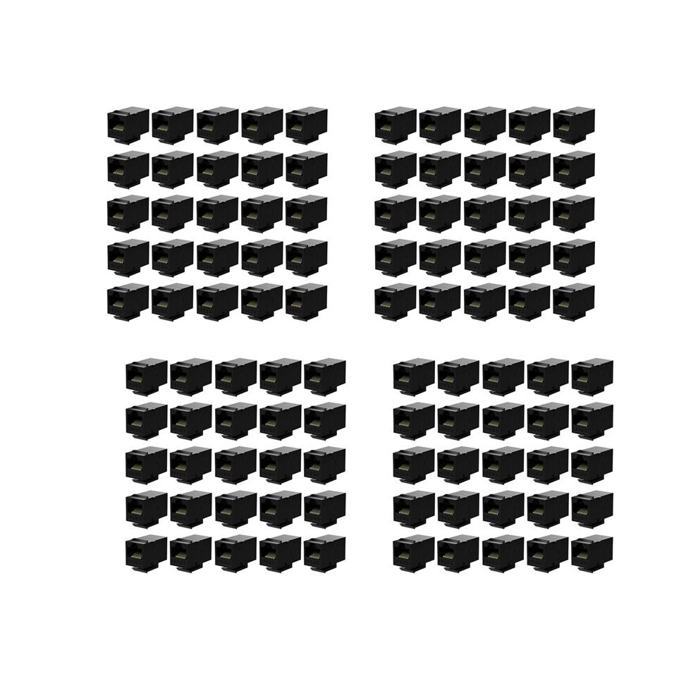 100 Pcs Rj45 Coupler Cat6 Jacks Inline Coupler Female To Female Insert Coupler 4713277660346