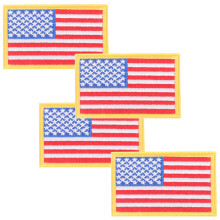 20Stk Bügelpatches Kleidung Usa Flaggen Aufnäher Mehrfarbig