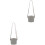 2Stk Graue PU Leder Coffee Cup Holder Mit Tragegriff Für Zuhause 5