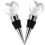 2Stk Robuster Legierungs-Weinverschluss in Silber Mit Kristall-Design 5