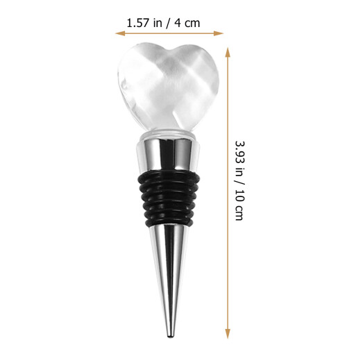 2Stk Robuster Legierungs-Weinverschluss in Silber Mit Kristall-Design 1
