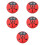 5St Kids Yo-Yo Speelgoed Rood Hout String Decoratief 9
