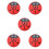 5St Kids Yo-Yo Speelgoed Rood Hout String Decoratief 10