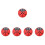 5St Kids Yo-Yo Speelgoed Rood Hout String Decoratief 7