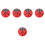 5St Kids Yo-Yo Speelgoed Rood Hout String Decoratief 6