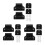 3Sets Retractable Gate Extension Kit Black Silicone Mounting Hardware 9