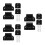 3Sets Retractable Gate Extension Kit Black Silicone Mounting Hardware 7